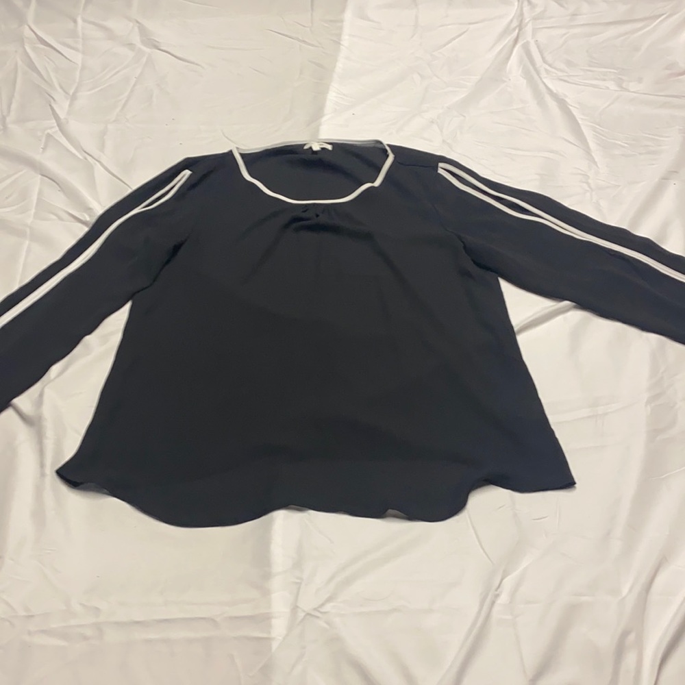 Maurices black and white dress blouse